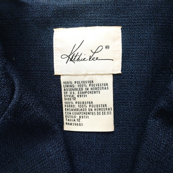 Vintage Kathy Lee Navy Trendy Oversized Blazer 12 - Picture 8 of 8